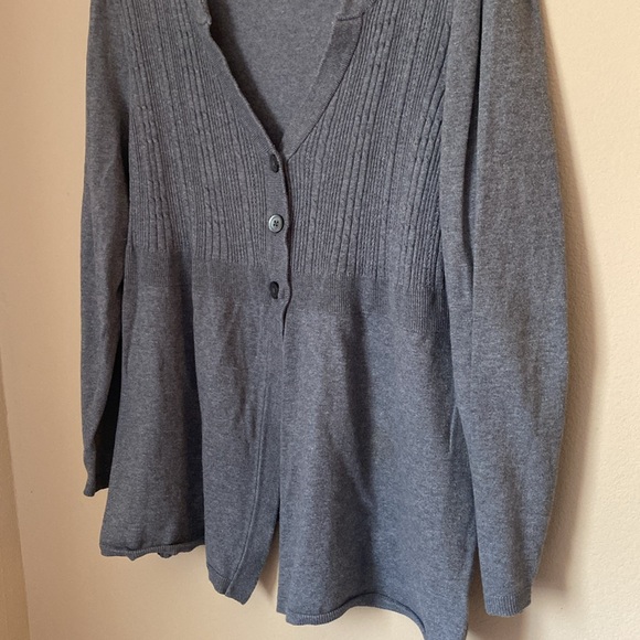 Apt 9 Women’s 1X Button Up Cardigan Sweater Gray - Picture 5 of 6